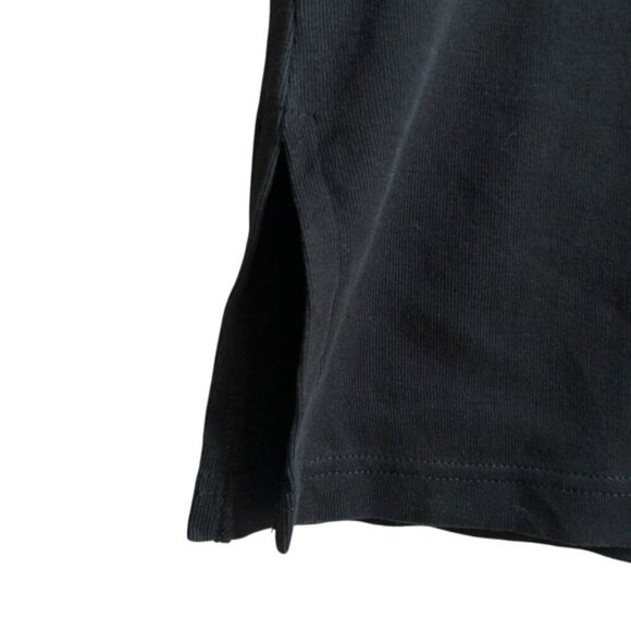 Esprit Ribbed Black & Tan Sleeveless Tank Dress Small Y2K Logo - Picture 7 of 13